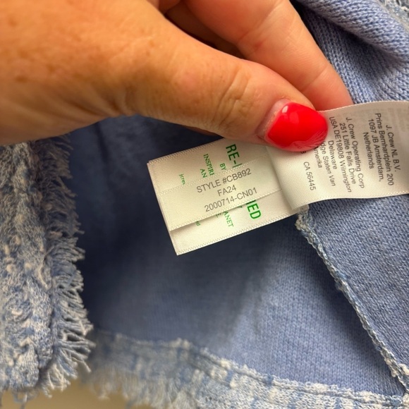 J. Crew Marled Fringe-Trim Sweater Lady Jacket - Picture 12 of 13